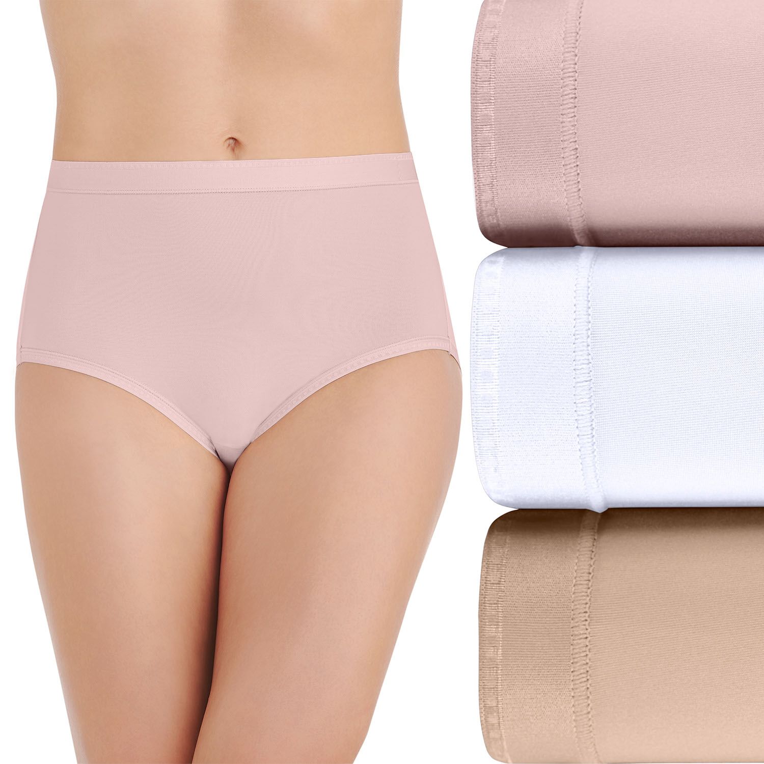 Vanity Fair Womens Comfort Where It Counts Brief Panty 3-Pack - 第 2/15 張圖片