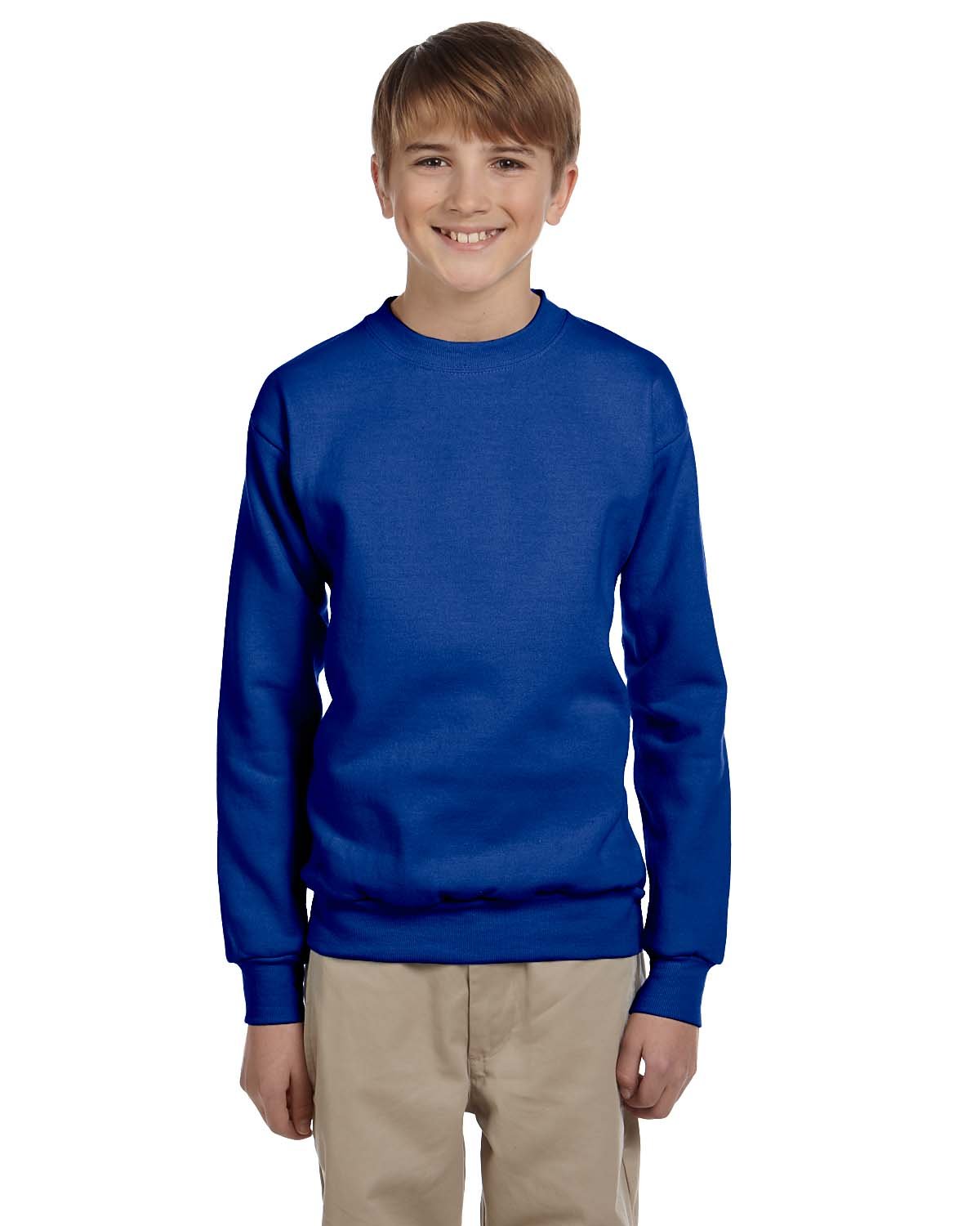 Hanes Jungen ComfortBlend EcoSmart Sweatshirt mit Rundhalsausschnitt - Bild 8 von 9