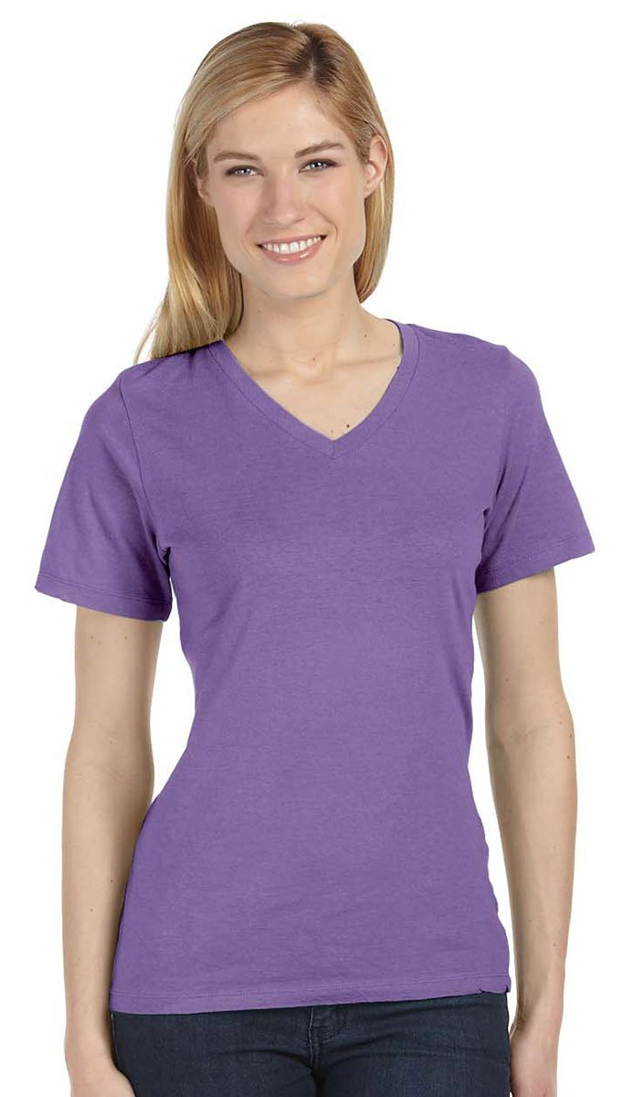 Bella Canvas Womens Relaxed Jersey Short-Sleeve V-Neck T-Shirt - Picture 28 of 38