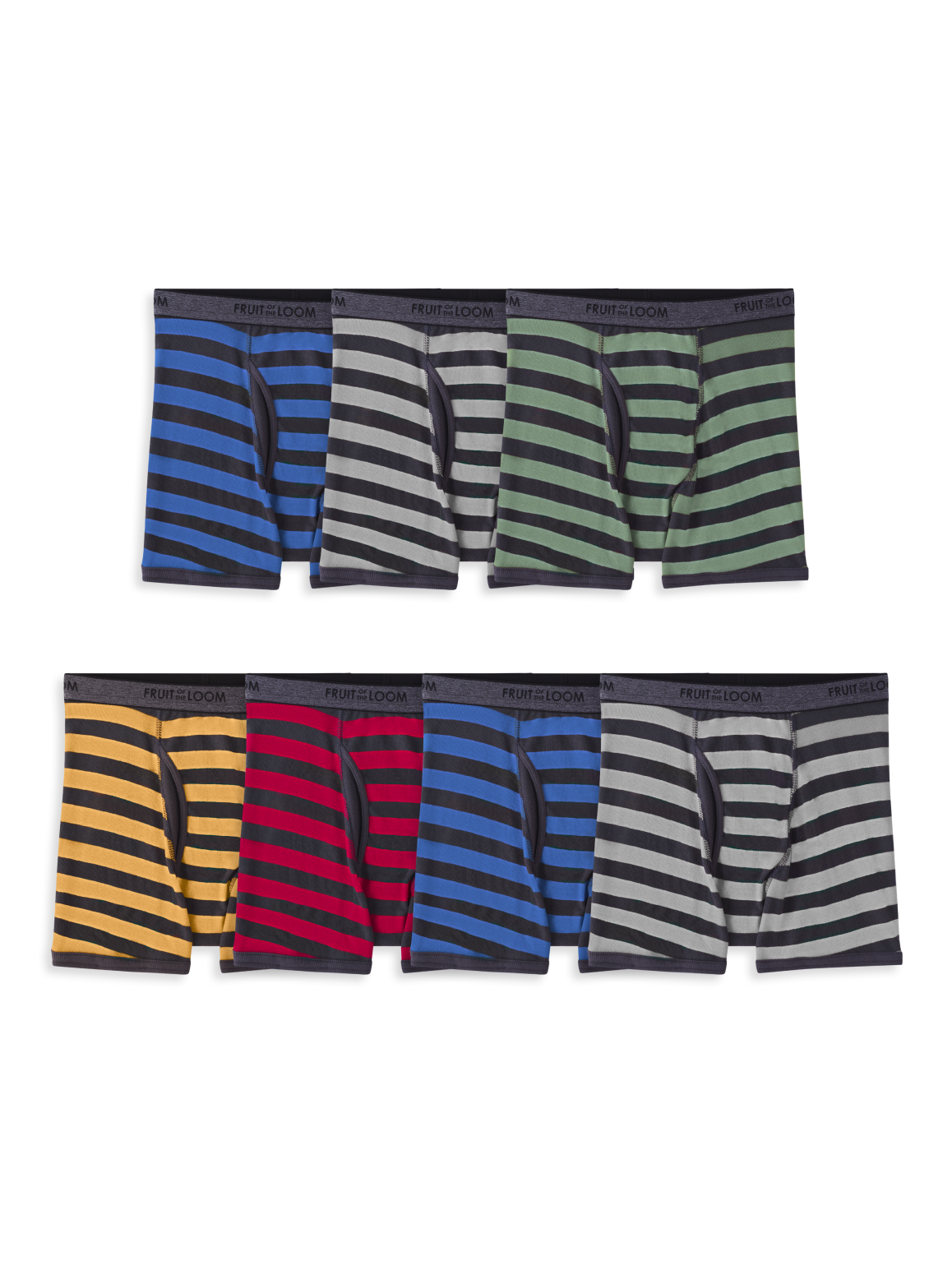 Fruit Of The Loom Boys EverSoft Coolzone Stripe Boxer Brief - 7 Pack - Picture 2 of 3
