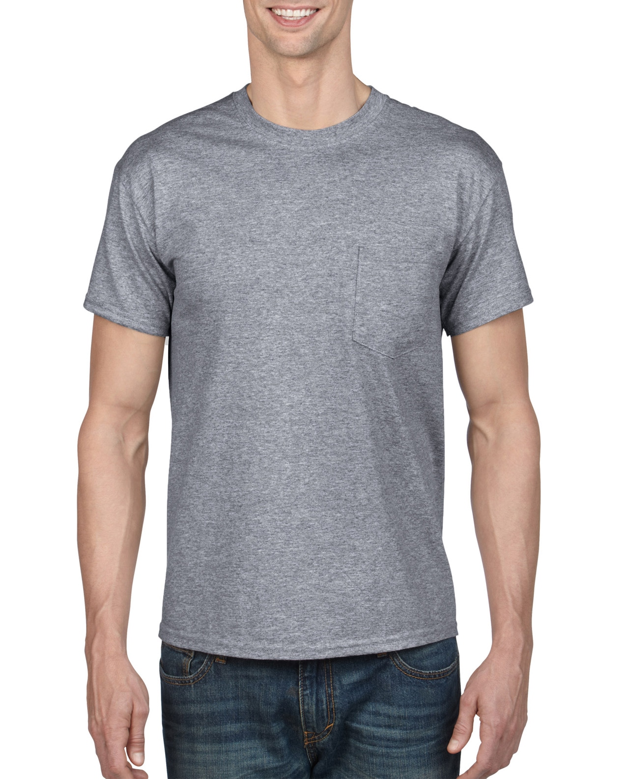 Gildan Mens DryBlend T-Shirt with Pocket - Picture 14 of 37