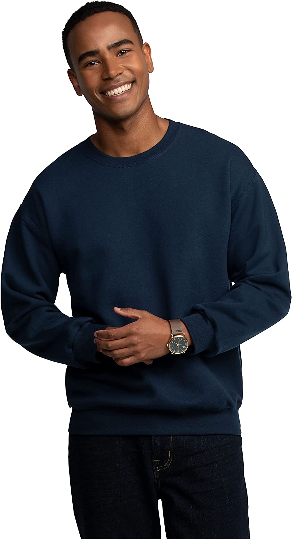 Fruit Of The Loom Mens Eversoft Fleece Extended Sizes Crewneck Sweatshirts - Picture 11 of 19