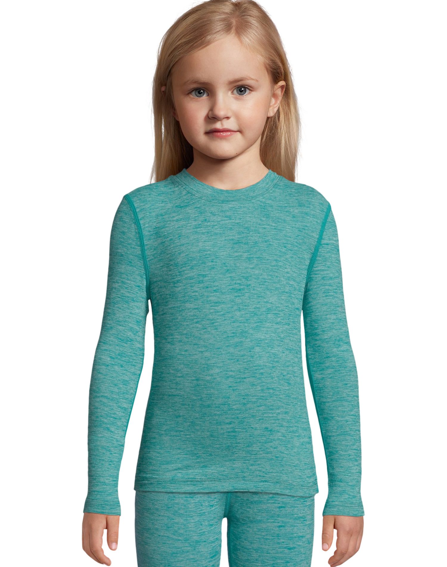 Hanes Girls Space Dye Crewneck - Picture 2 of 10