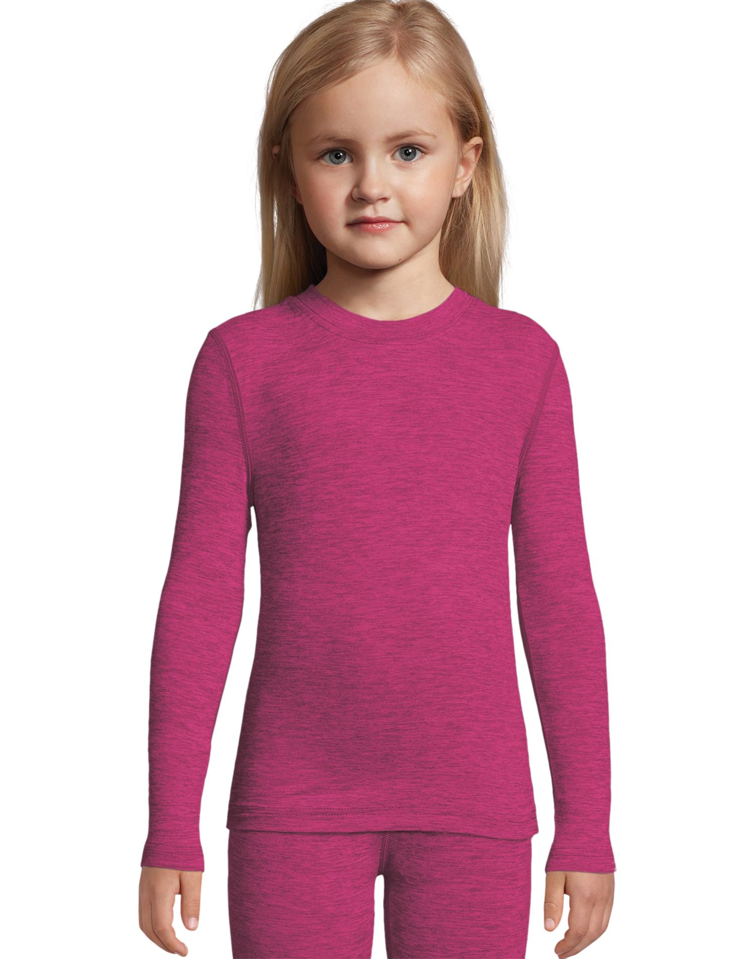 Hanes Girls Space Dye Crewneck - Picture 8 of 10