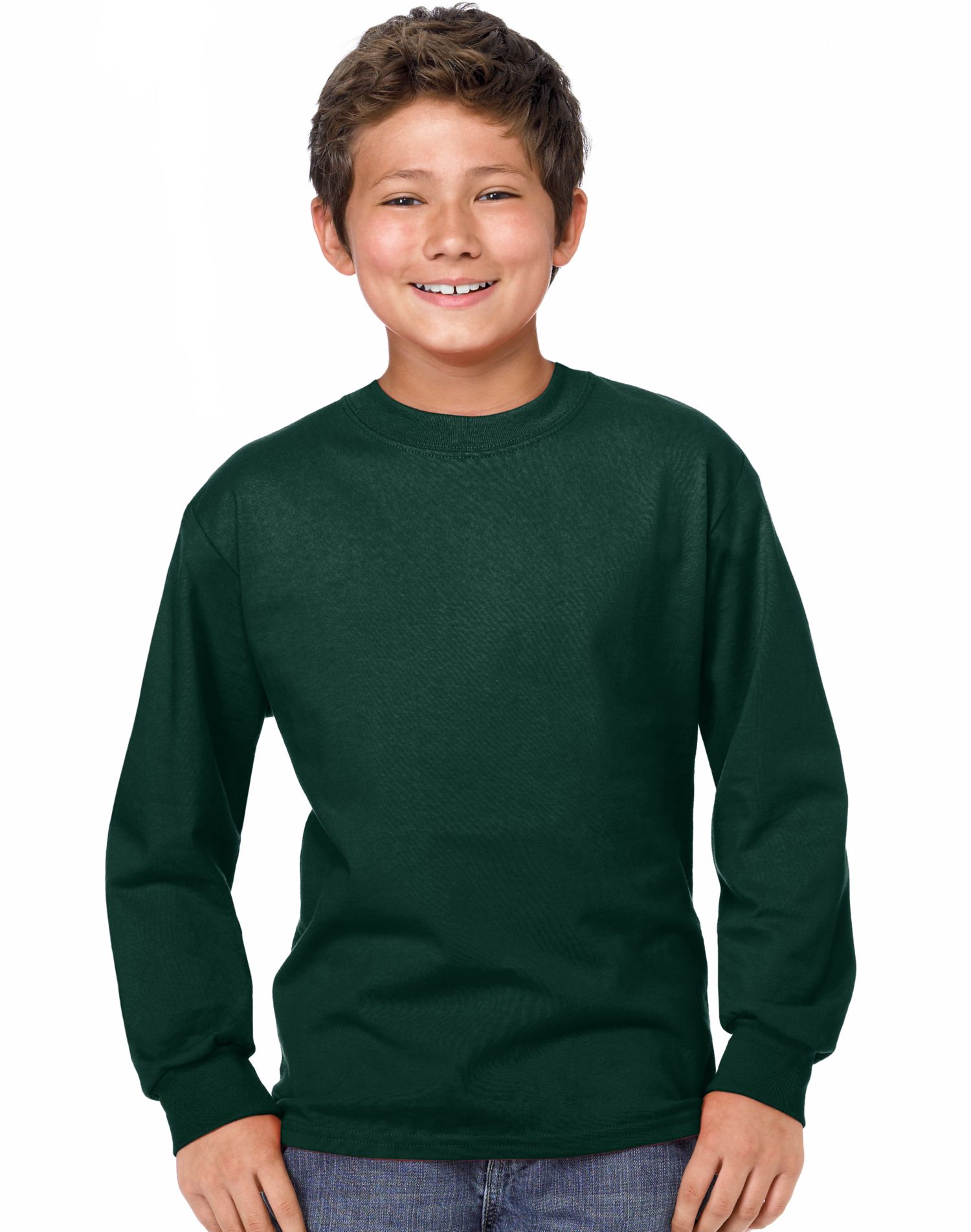 Hanes Youth TAGLESS Long-Sleeve T-Shirt - Picture 8 of 37
