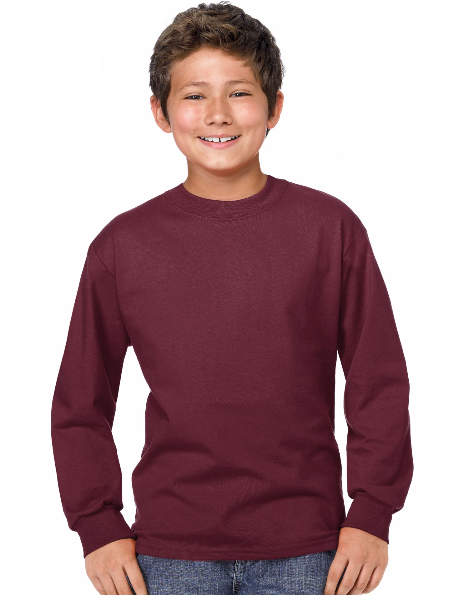 Hanes Youth TAGLESS Long-Sleeve T-Shirt - Picture 26 of 37