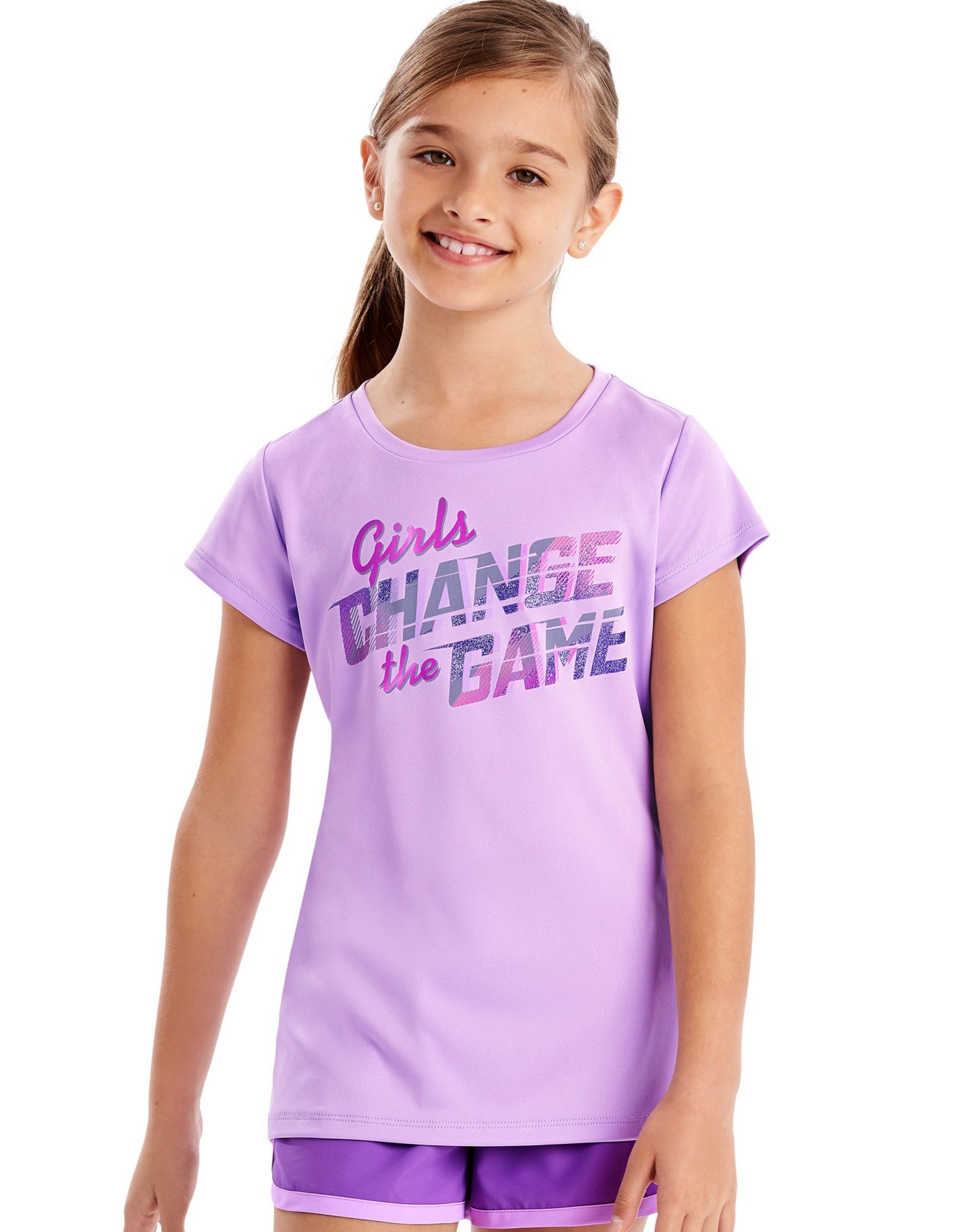 Hanes Girls Sport Speed Dash Performance Tee - Picture 14 of 16