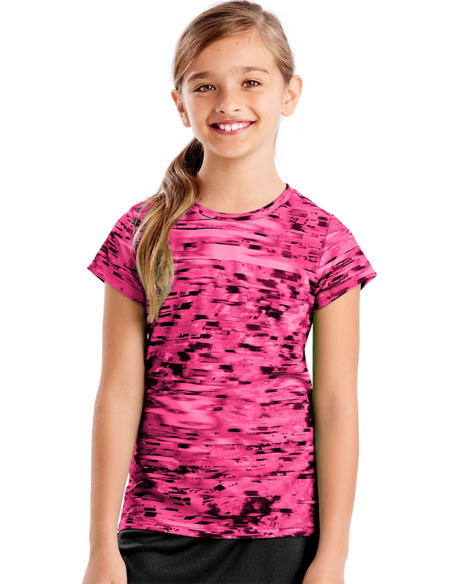 Hanes Girls Sport Speed Dash Performance Tee - Picture 11 of 16