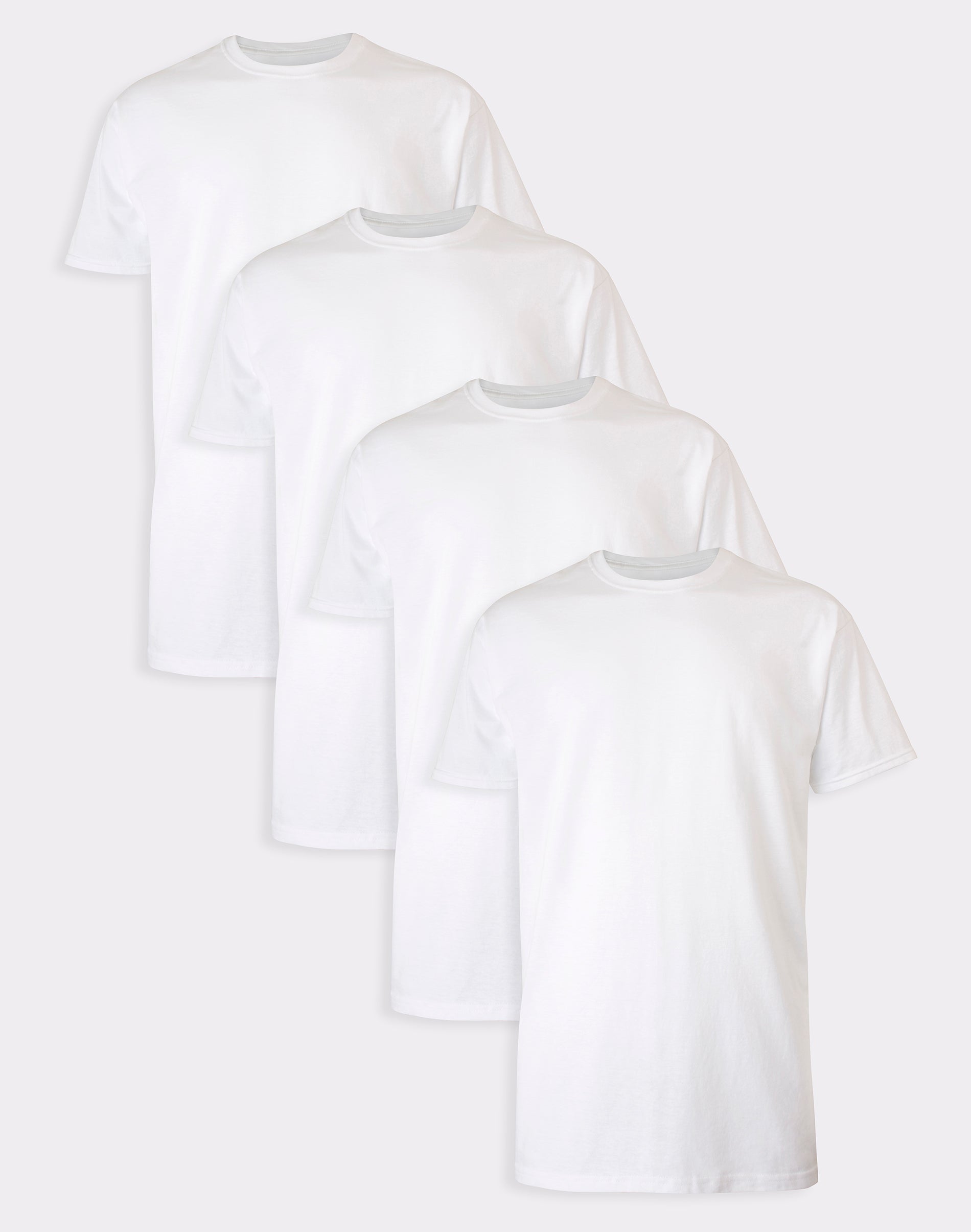 Hanes Ultimate Tall weiches und atmungsaktives Herren-Unterhemd mit Rundhalsausschnitt 4er-Pack - Bild 2 von 4