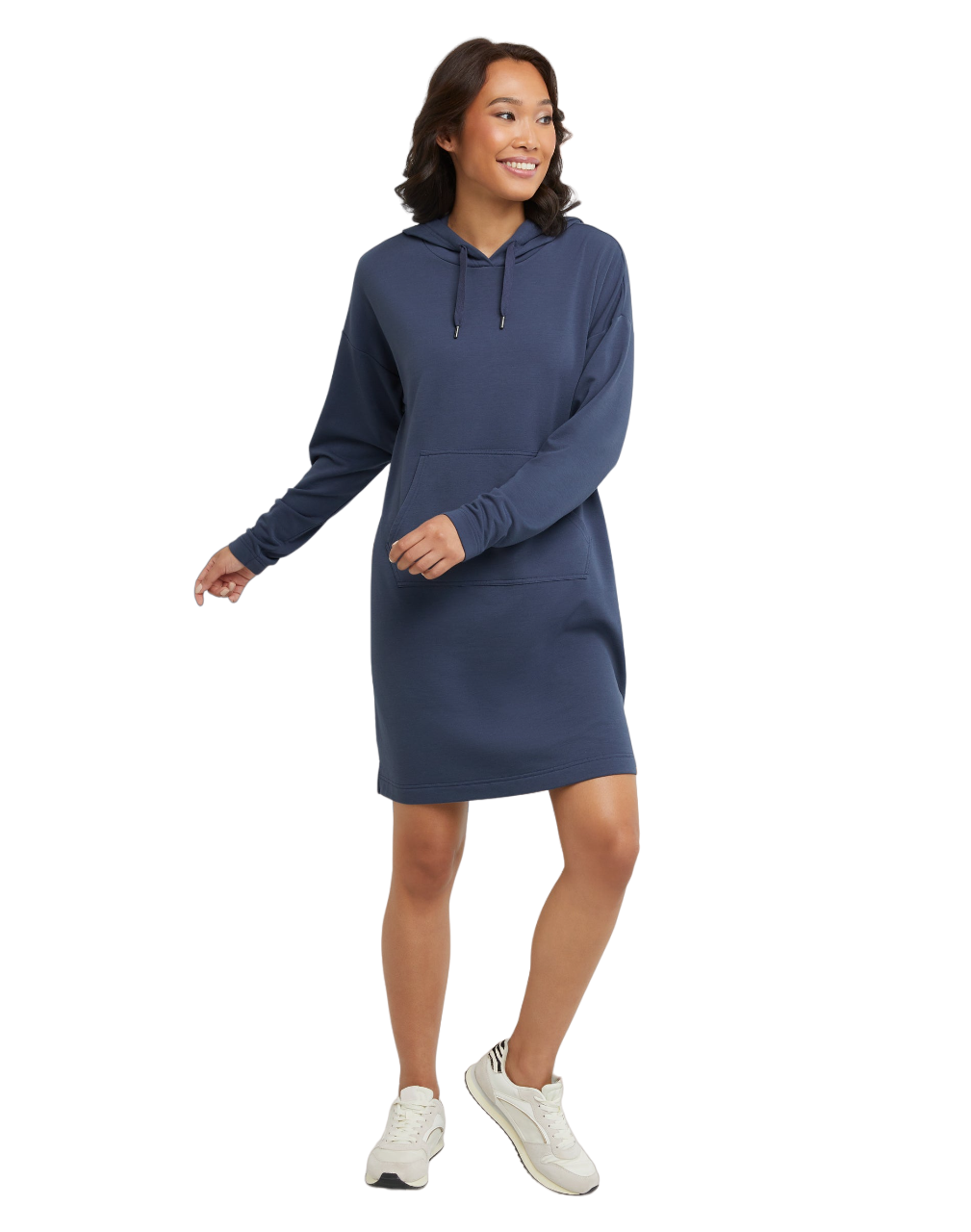 Hanes Originals Womens Soft Brushed Fleece Hoodie Dress - Picture 8 of 19