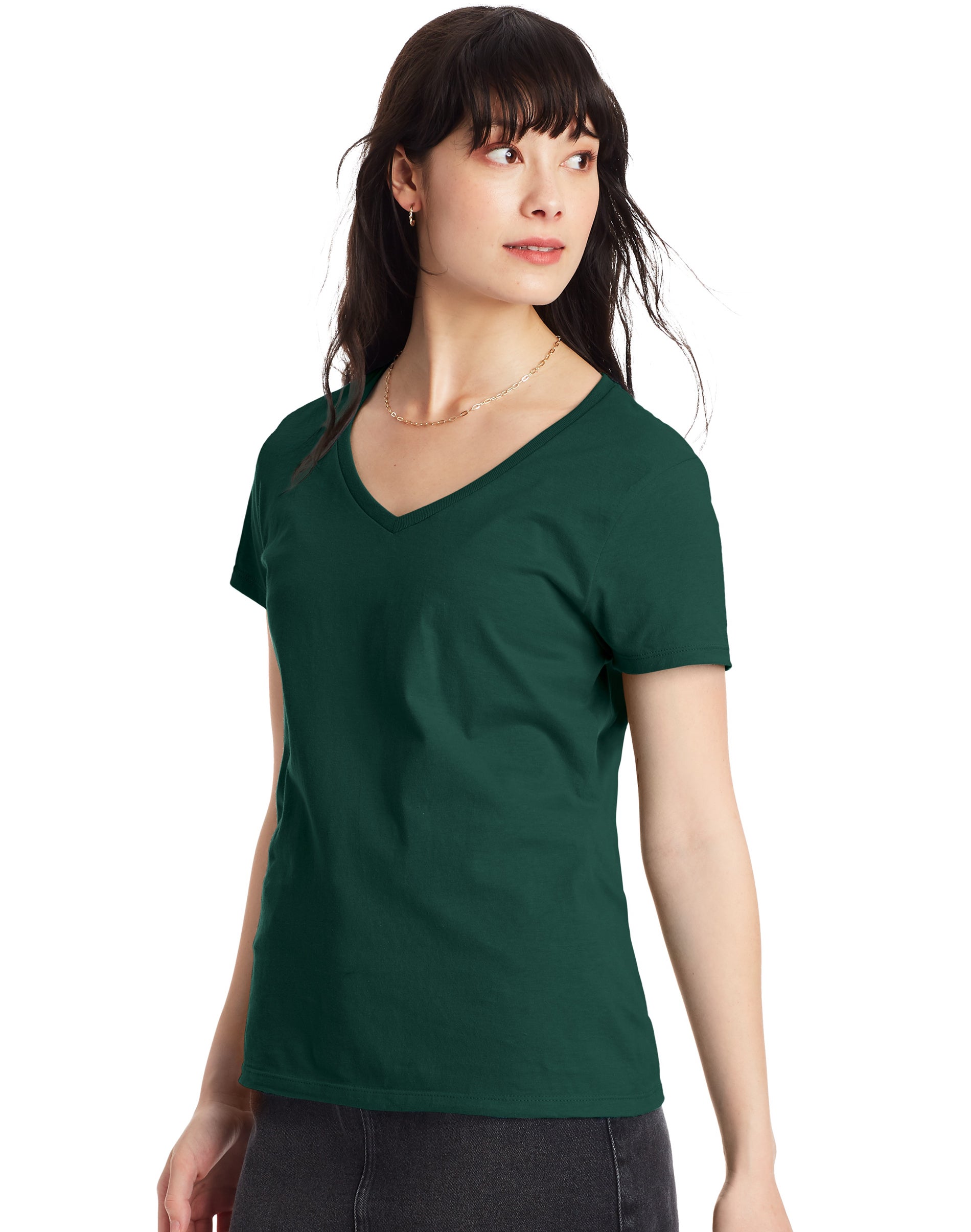 Hanes Womens Perfect-T Cotton T-Shirt - Picture 11 of 34