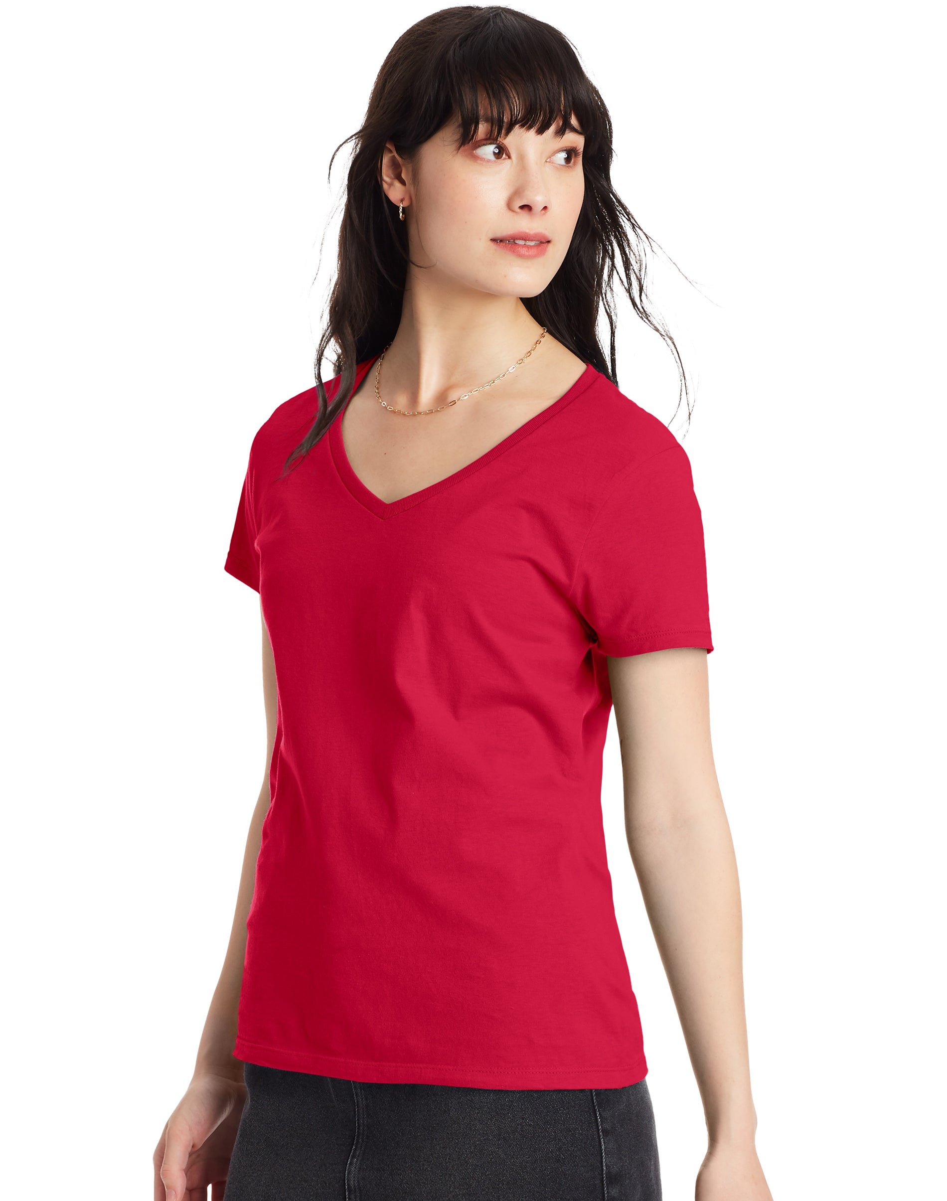 Hanes Womens Perfect-T Cotton T-Shirt - Picture 17 of 34