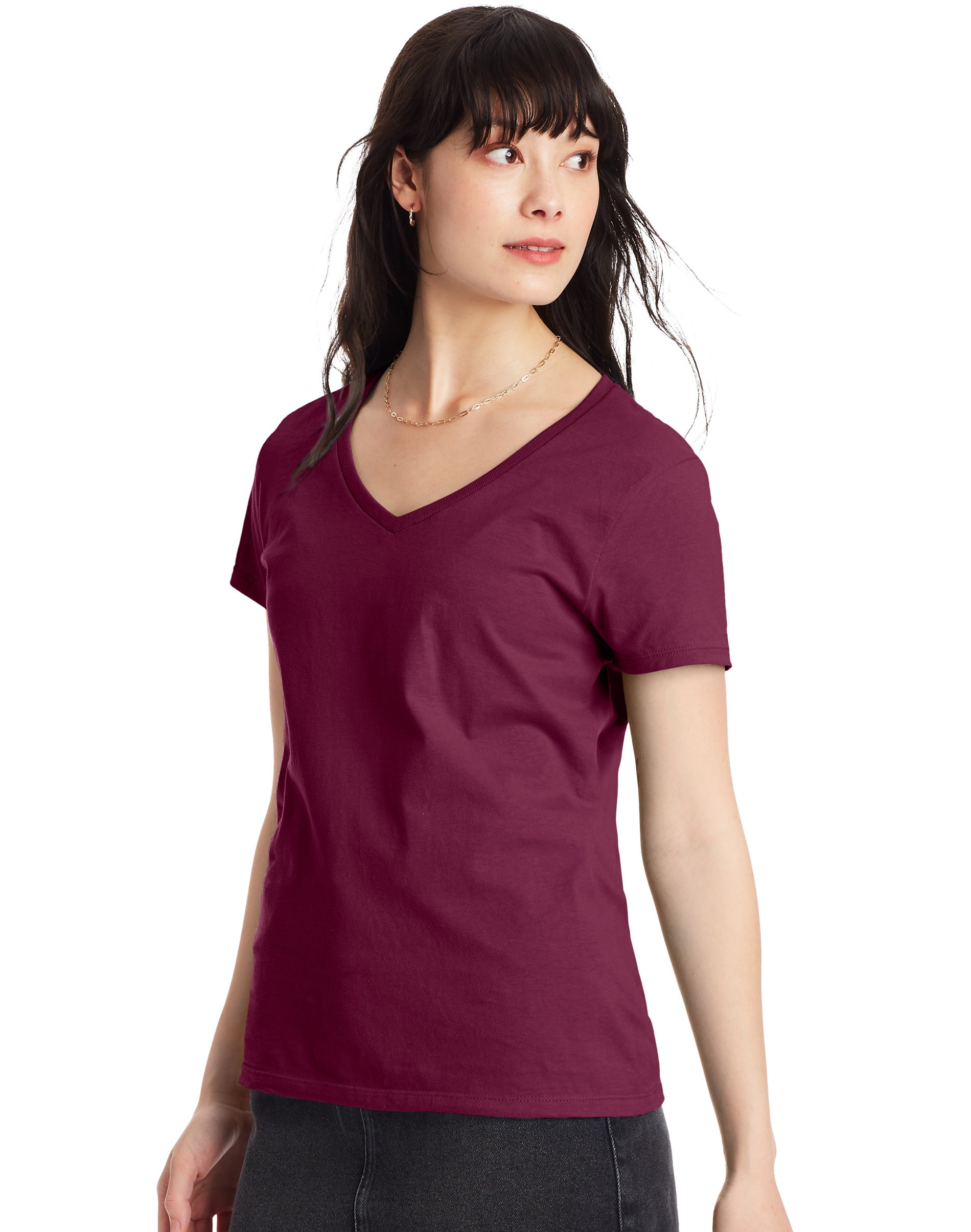 Hanes Womens Perfect-T Cotton T-Shirt - Picture 8 of 34