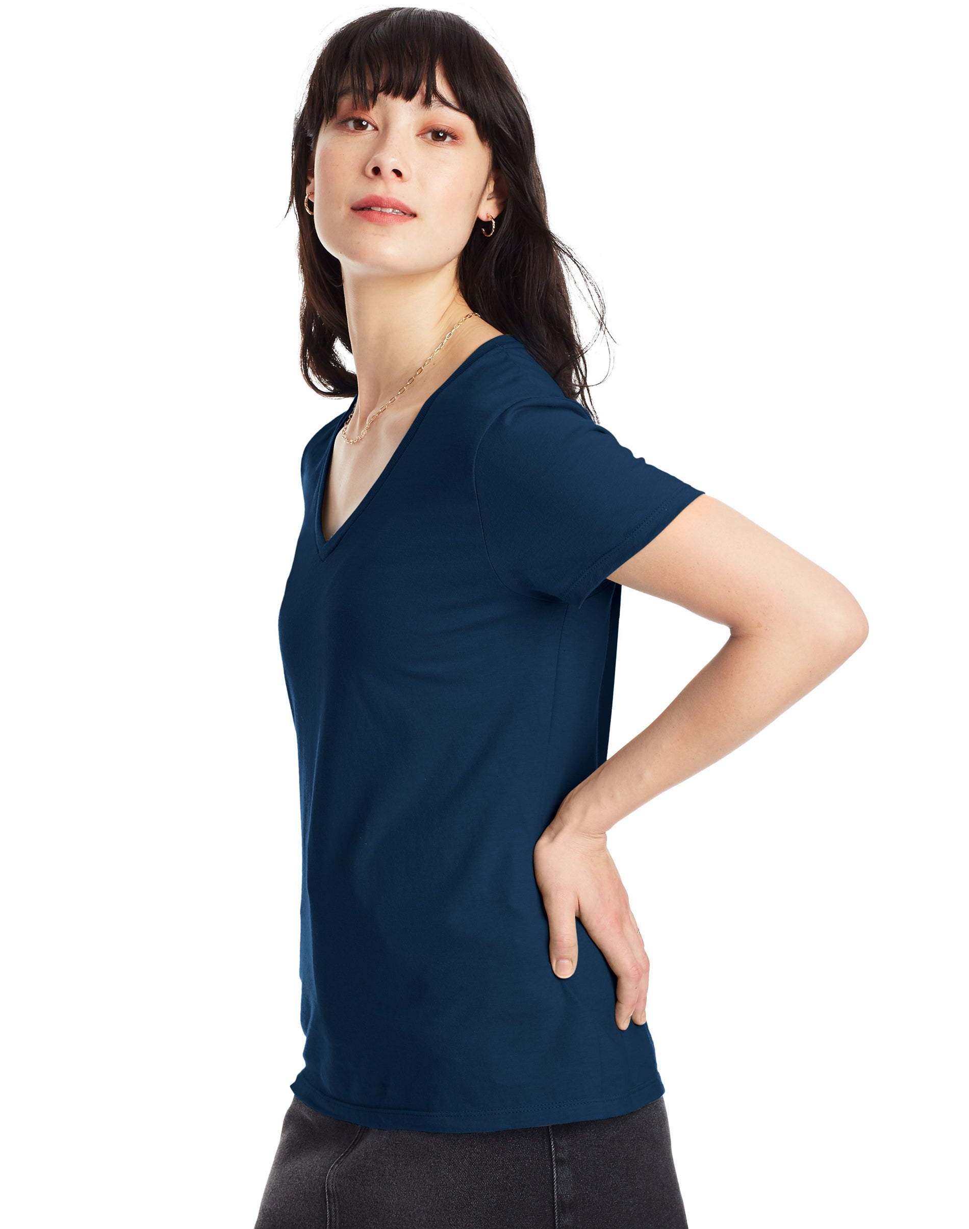 Hanes Womens Perfect-T Cotton T-Shirt - Picture 3 of 34