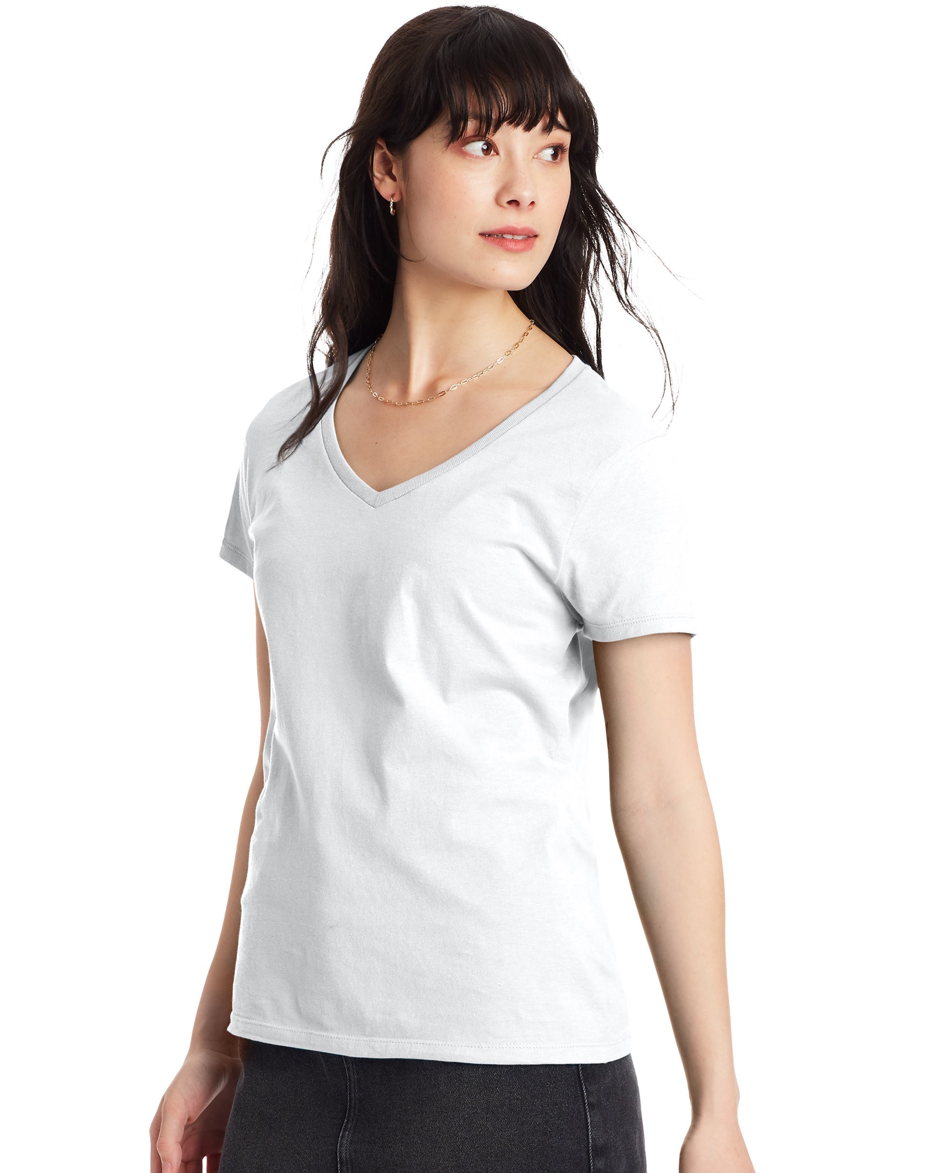 Hanes Womens Perfect-T Cotton T-Shirt - Picture 2 of 34