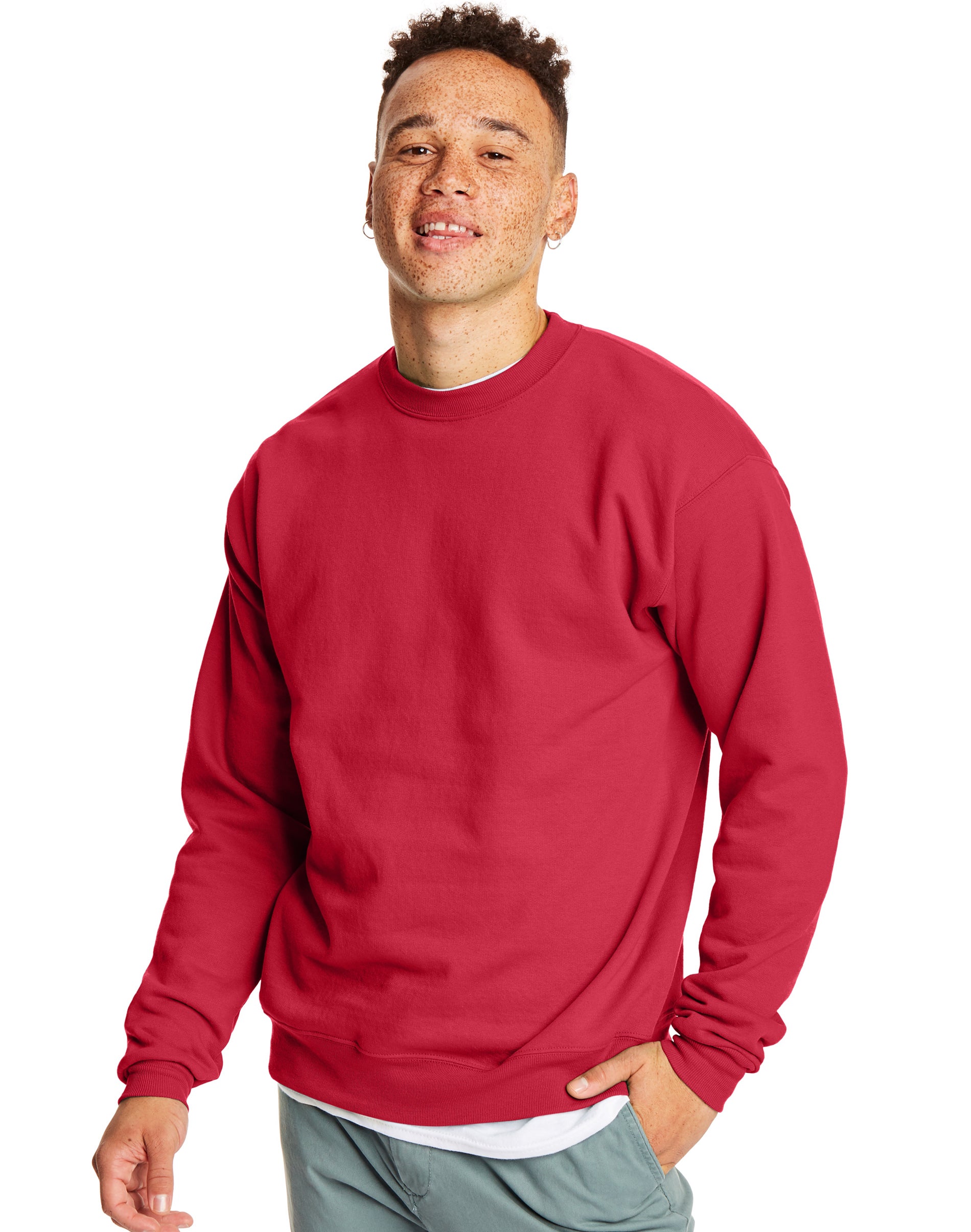 Hanes Herren EcoSmart Fleece Sweatshirt mit Rundhalsausschnitt - Bild 68 von 70