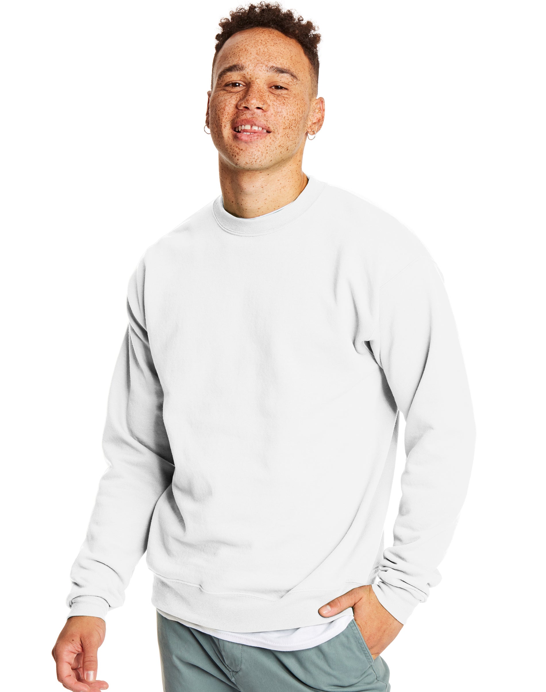 Hanes Herren EcoSmart Fleece Sweatshirt mit Rundhalsausschnitt - Bild 20 von 70