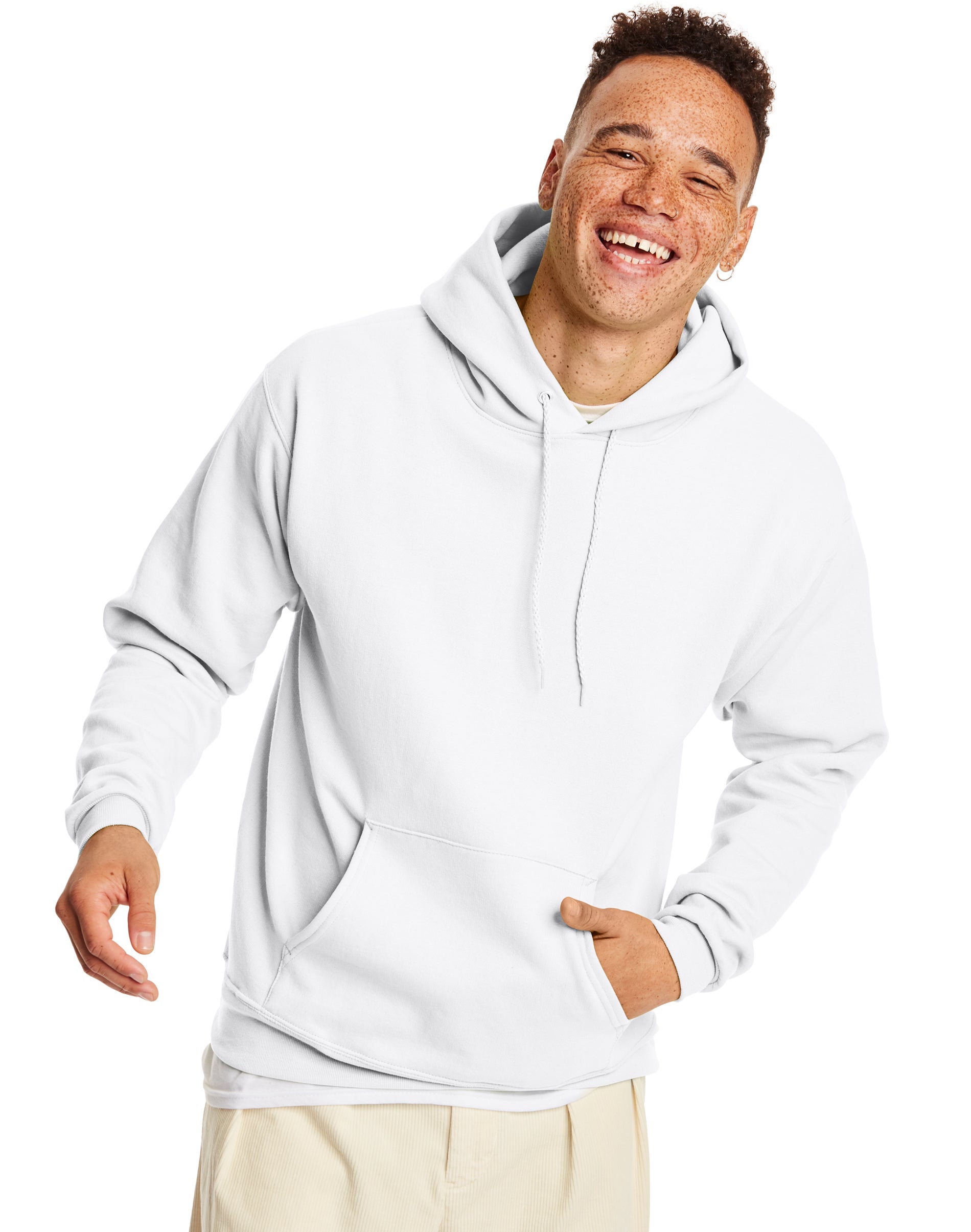 Hanes Mens EcoSmart Fleece Hoodie OP1701632 - Picture 5 of 7