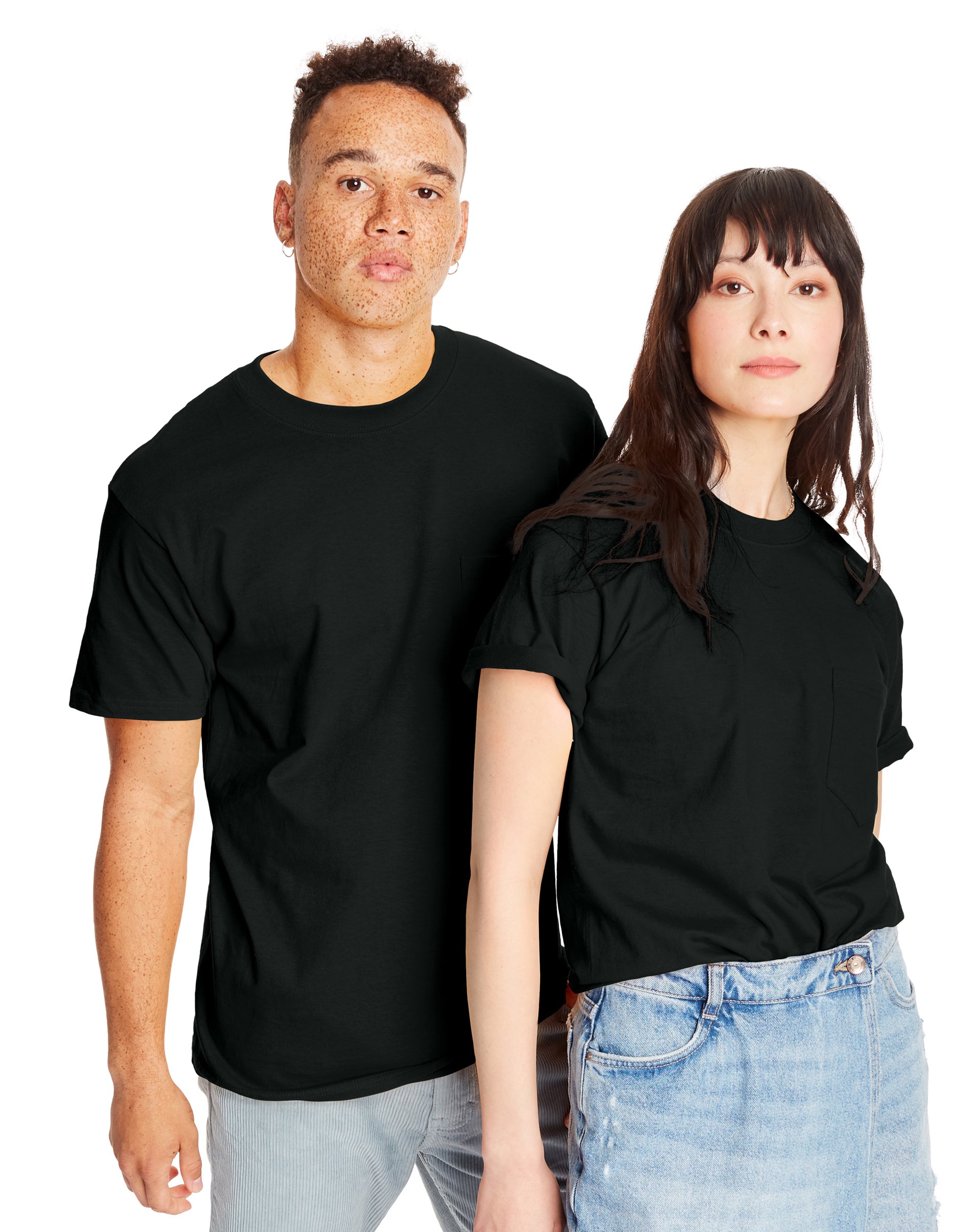 Hanes Erwachsene T-Shirt Beefy-T Pocket 2er Pack - Bild 3 von 28