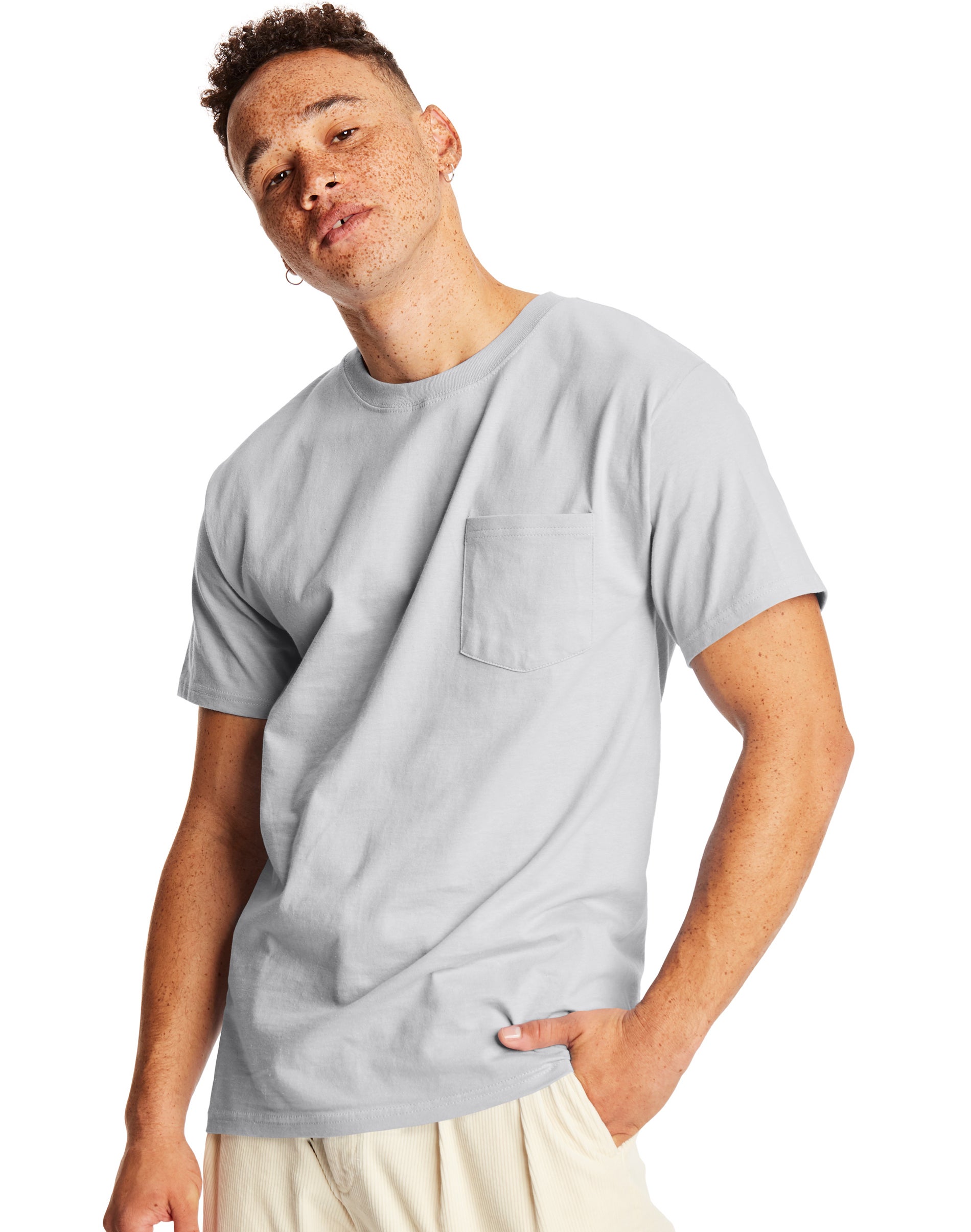 Hanes Erwachsene T-Shirt Beefy-T Pocket 2er Pack - Bild 14 von 28