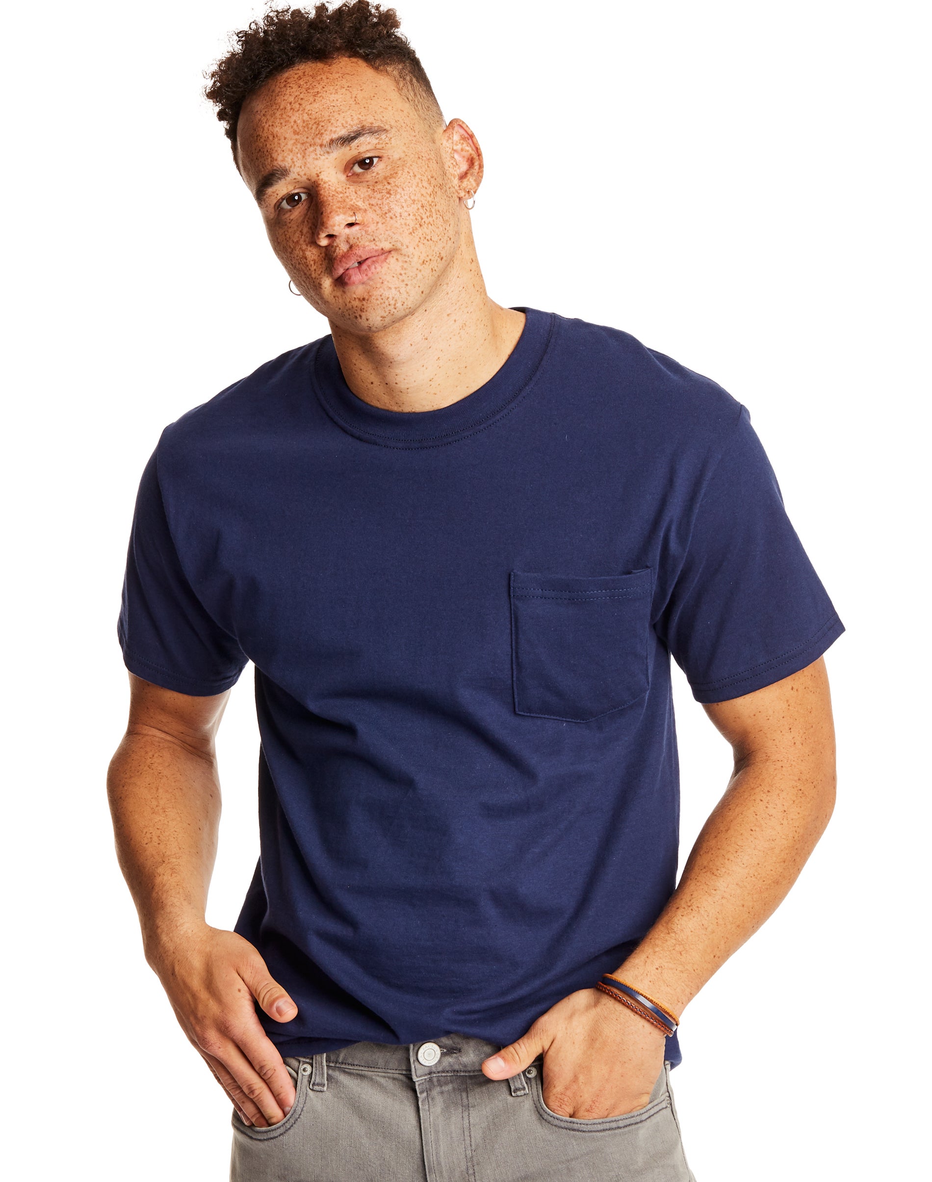 Hanes Erwachsene T-Shirt Beefy-T Pocket 2er Pack - Bild 17 von 28