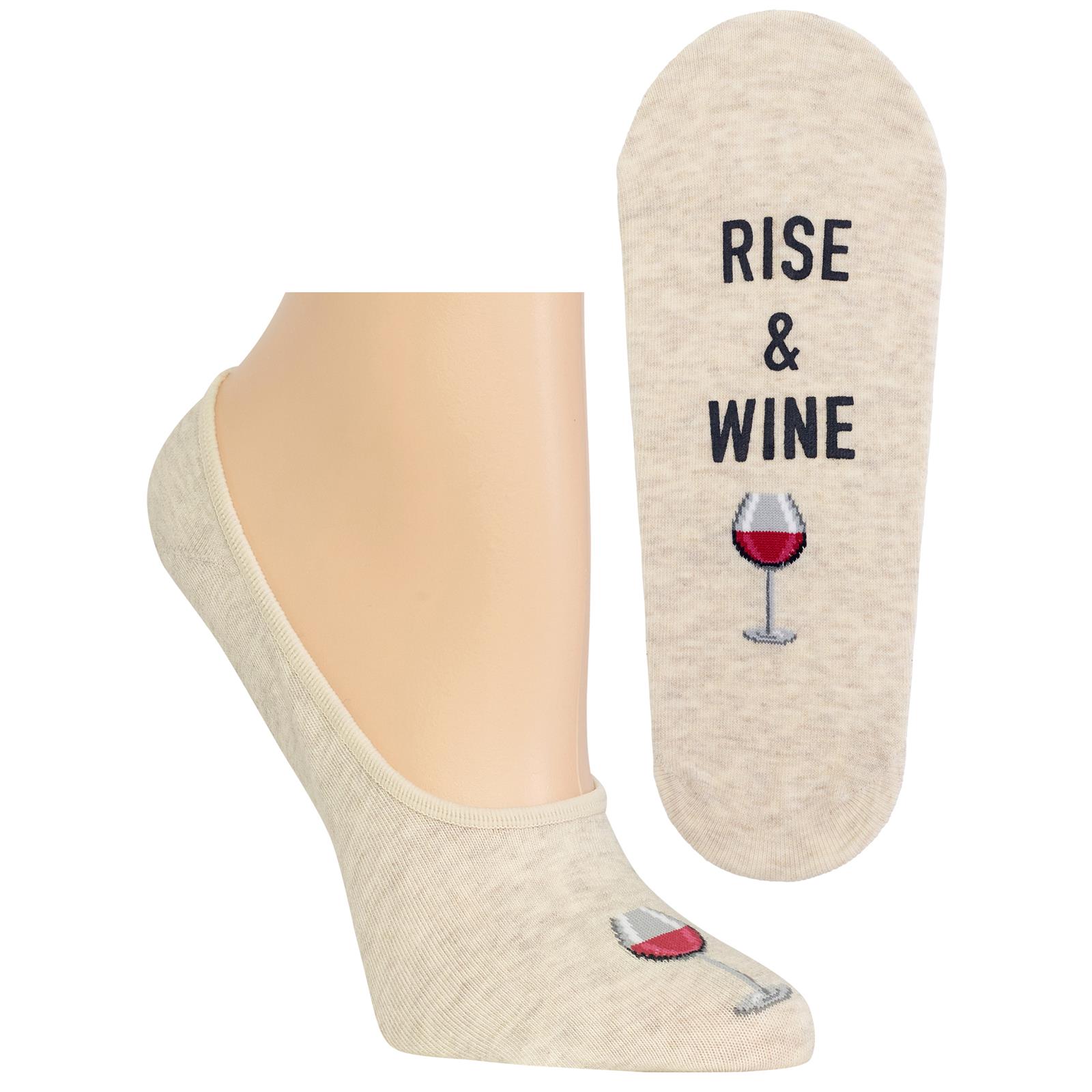 Hot Sox Womens Rise and Wine Liner Socks - Picture 2 of 2