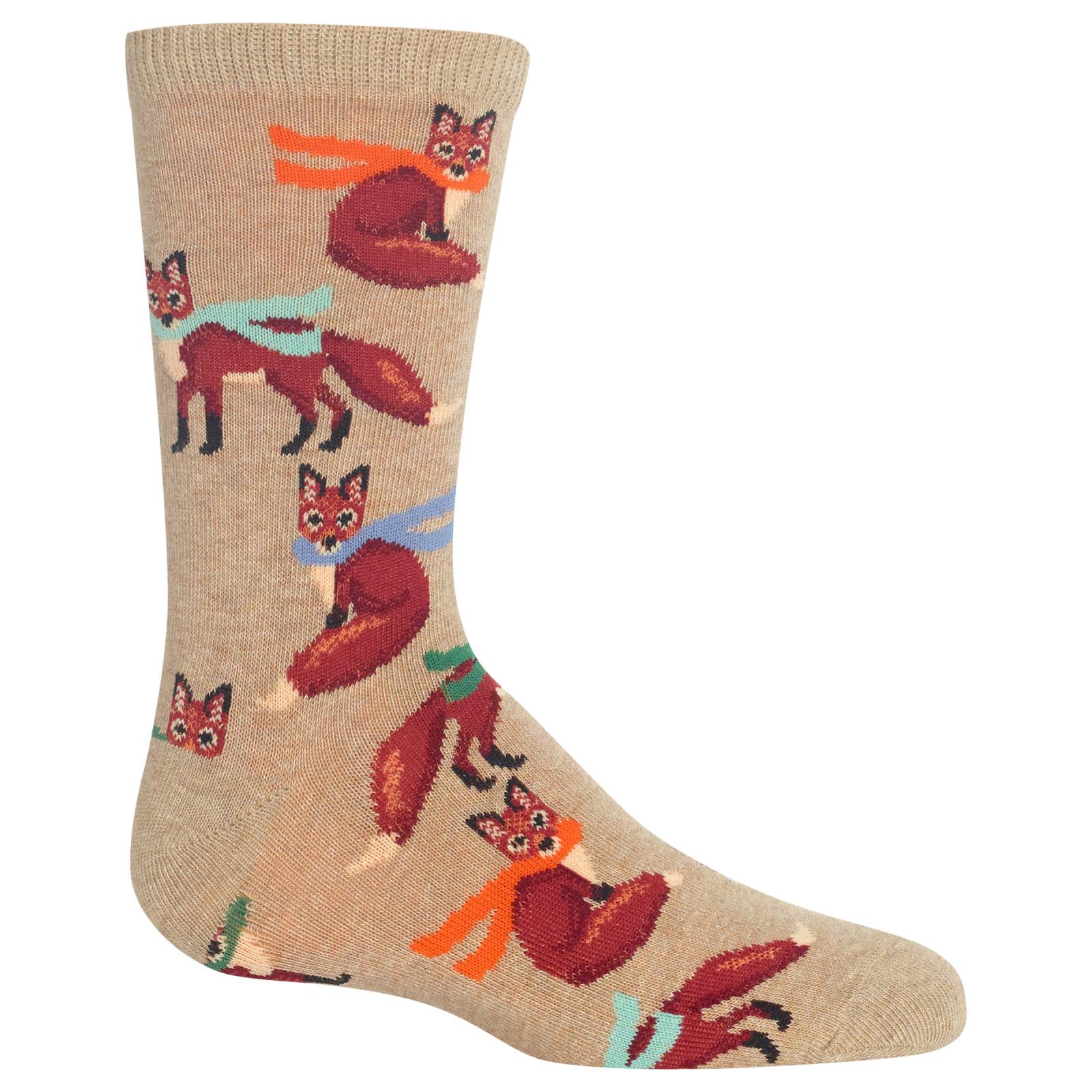 Hot Sox Kids Winter Foxes Crew Socks - Picture 2 of 2
