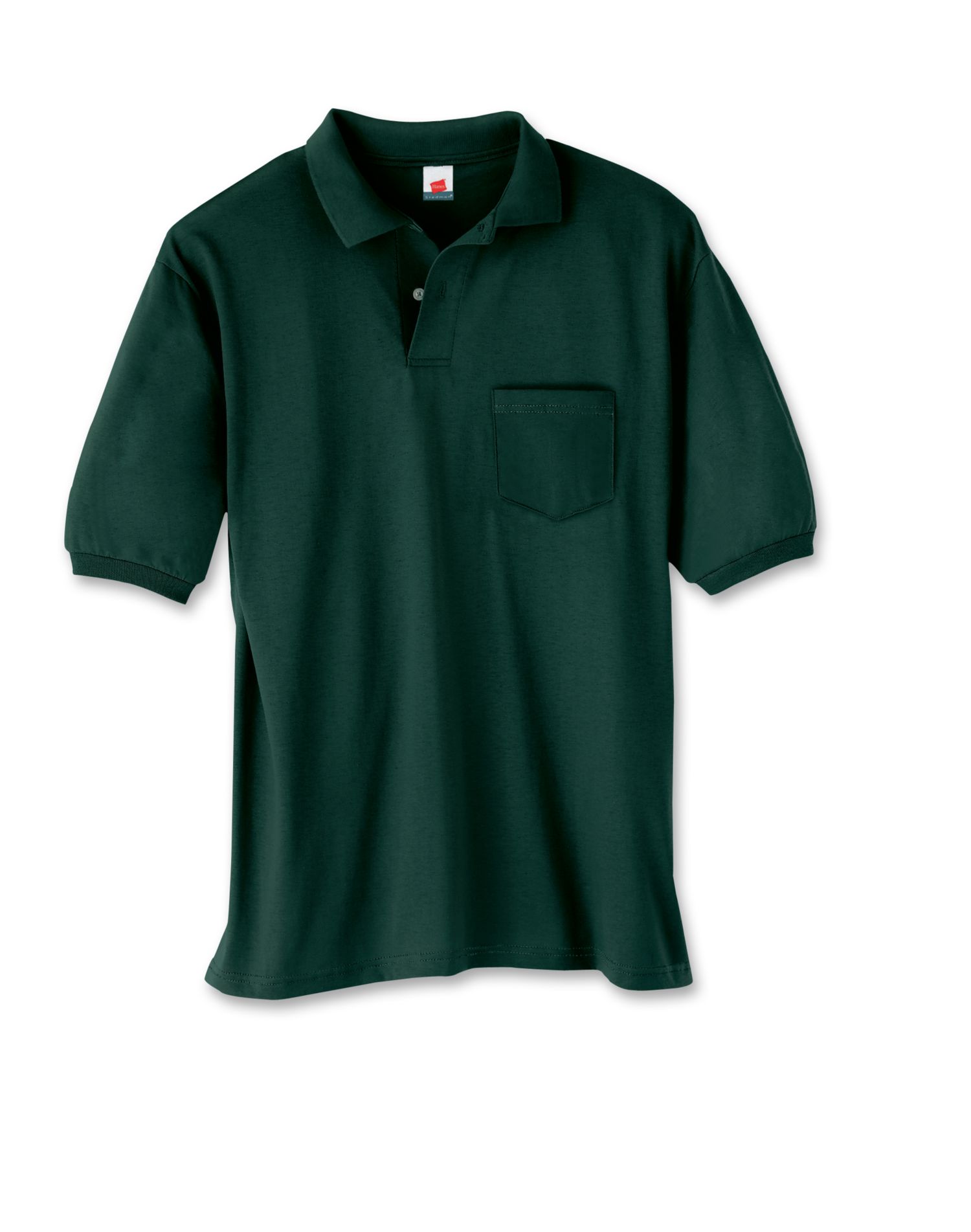 Hanes Mens Cotton-Blend Jersey Polo with Pocket - Picture 3 of 29