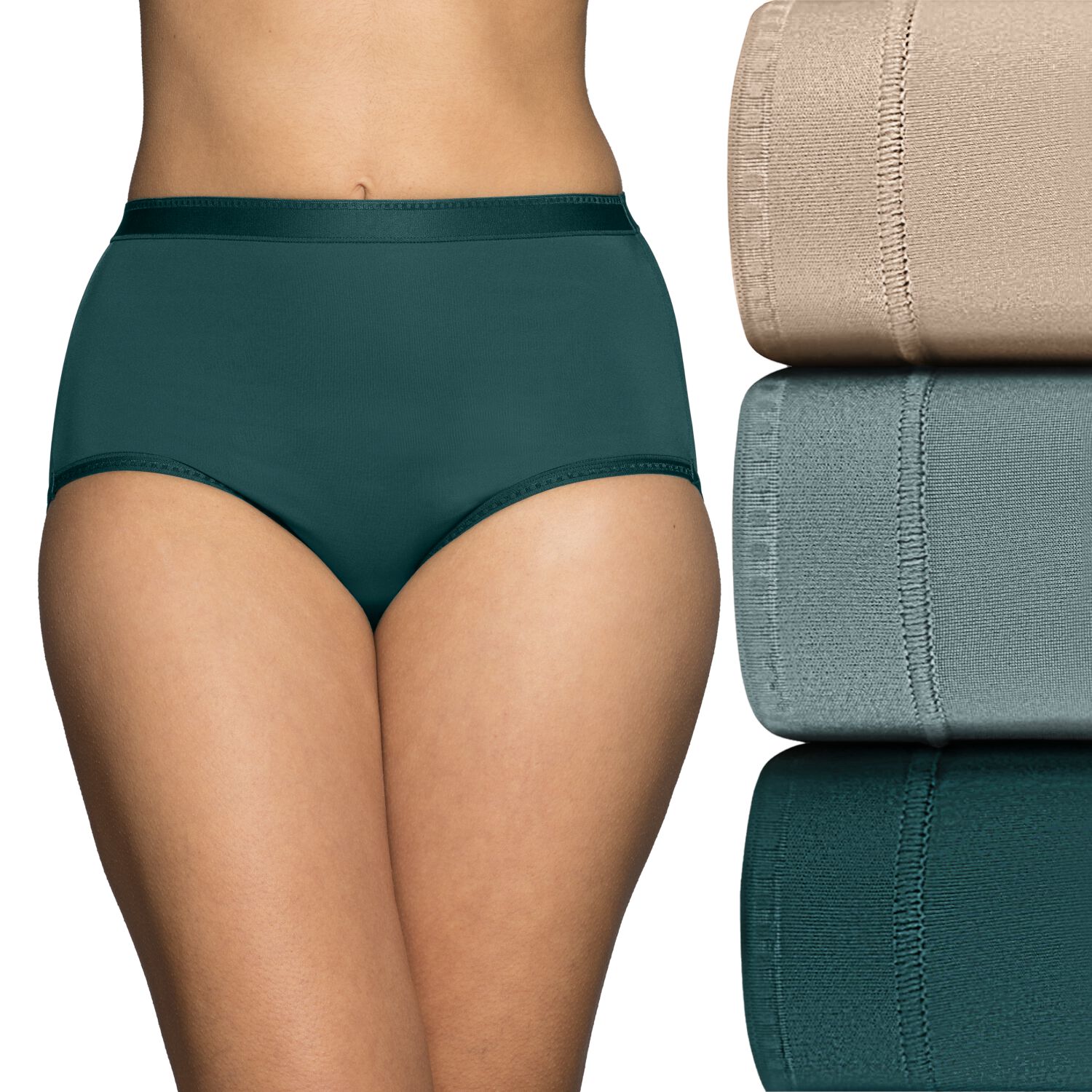 Vanity Fair Womens Comfort Where It Counts Brief Panty 3-Pack - 第 4/15 張圖片