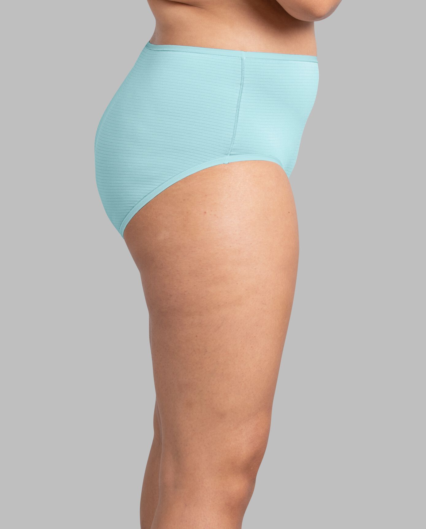 Fruit Of The Loom Womens Breathable Cooling Stripe Brief Panty Assorted 6 Pack - Picture 4 of 4