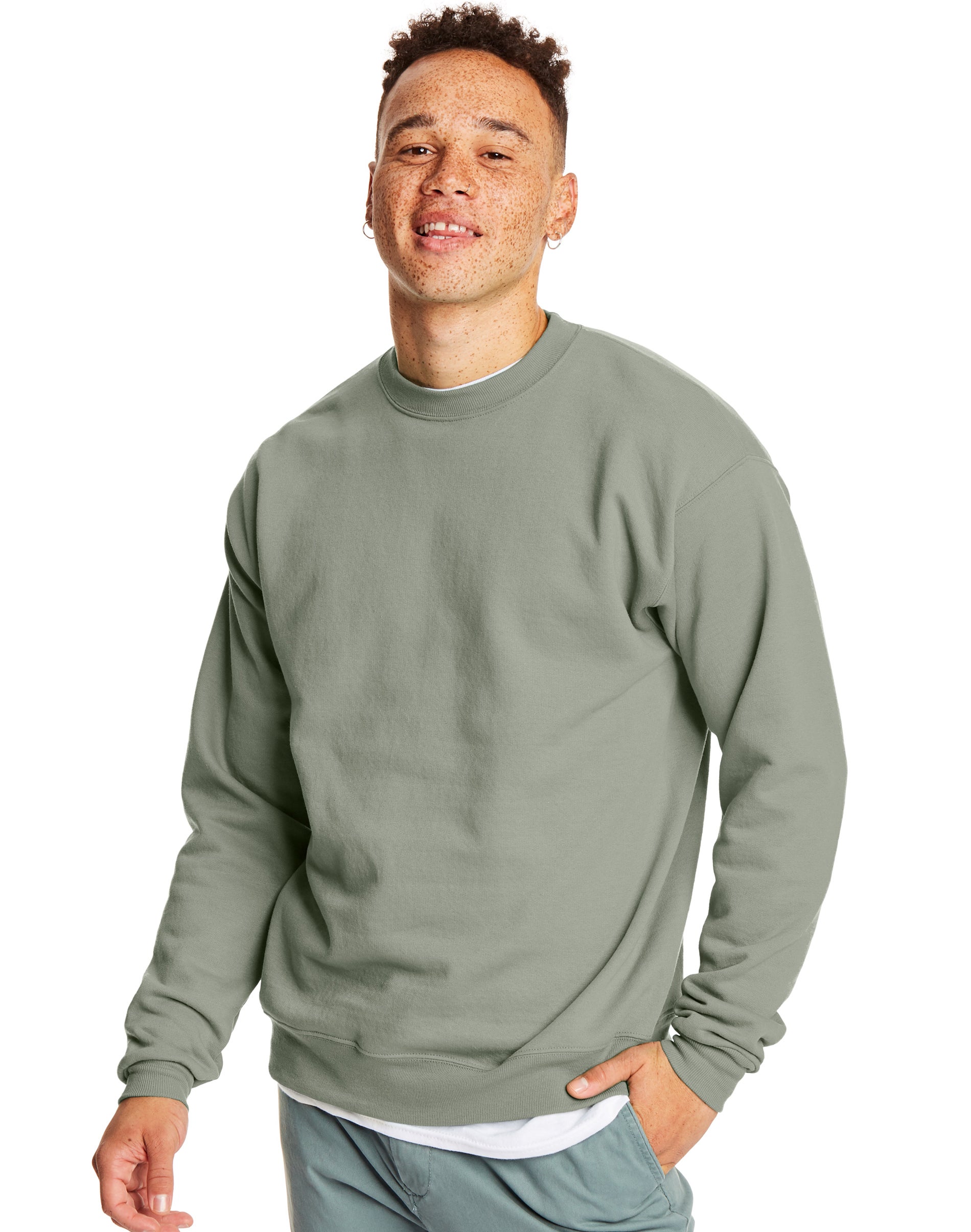 Hanes Herren EcoSmart Fleece Sweatshirt mit Rundhalsausschnitt - Bild 50 von 70