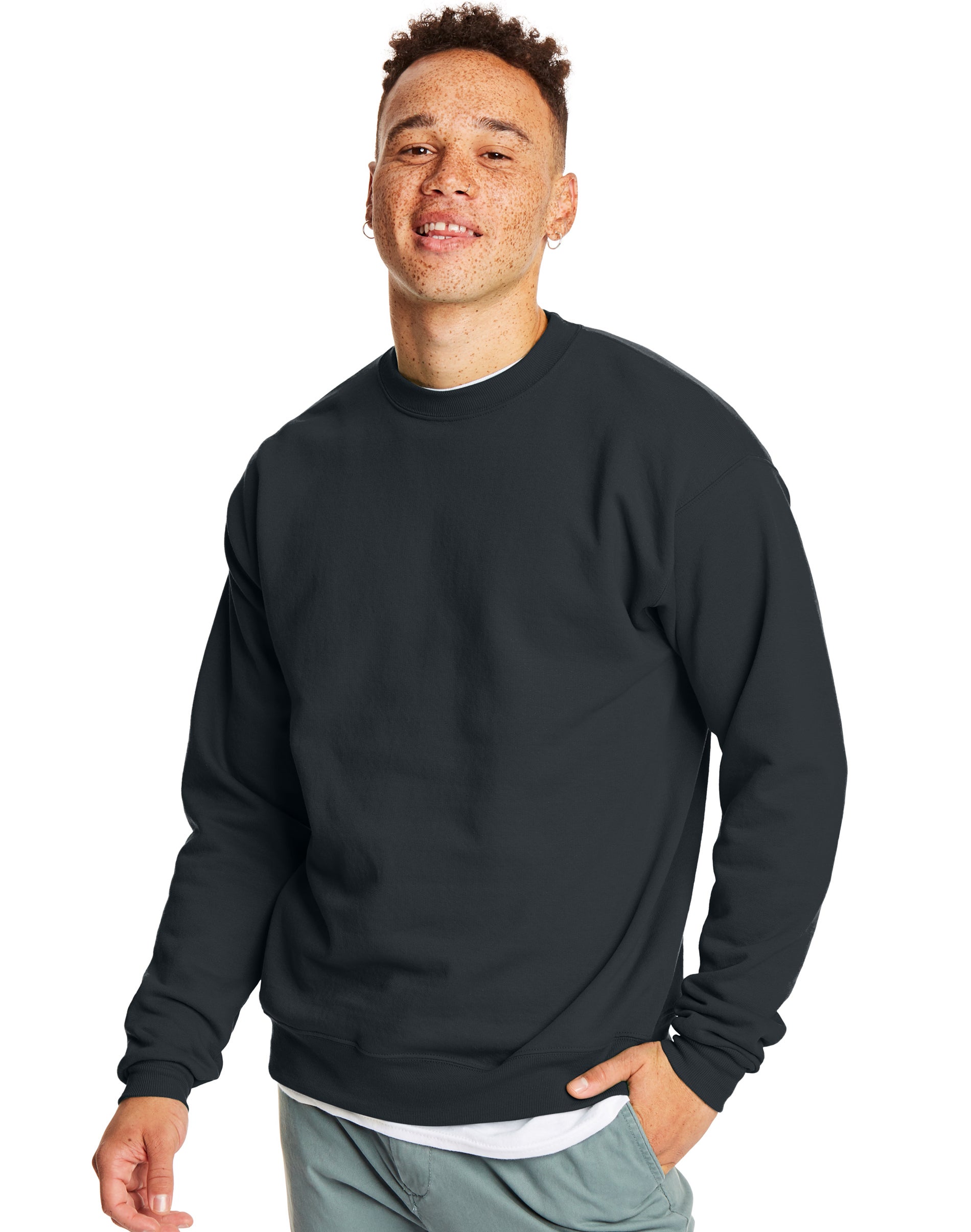 Hanes Herren EcoSmart Fleece Sweatshirt mit Rundhalsausschnitt - Bild 14 von 70