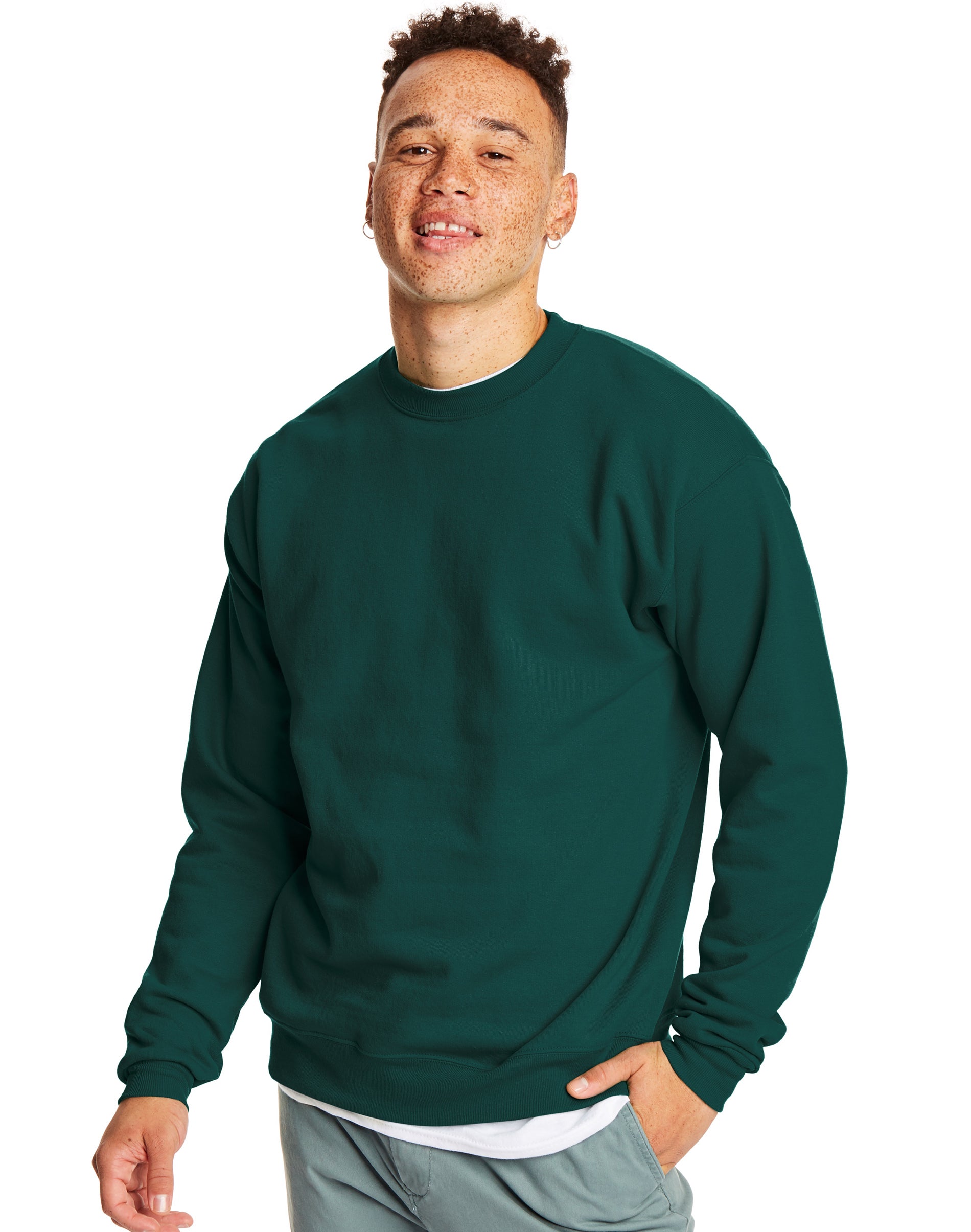 Hanes Herren EcoSmart Fleece Sweatshirt mit Rundhalsausschnitt - Bild 35 von 70