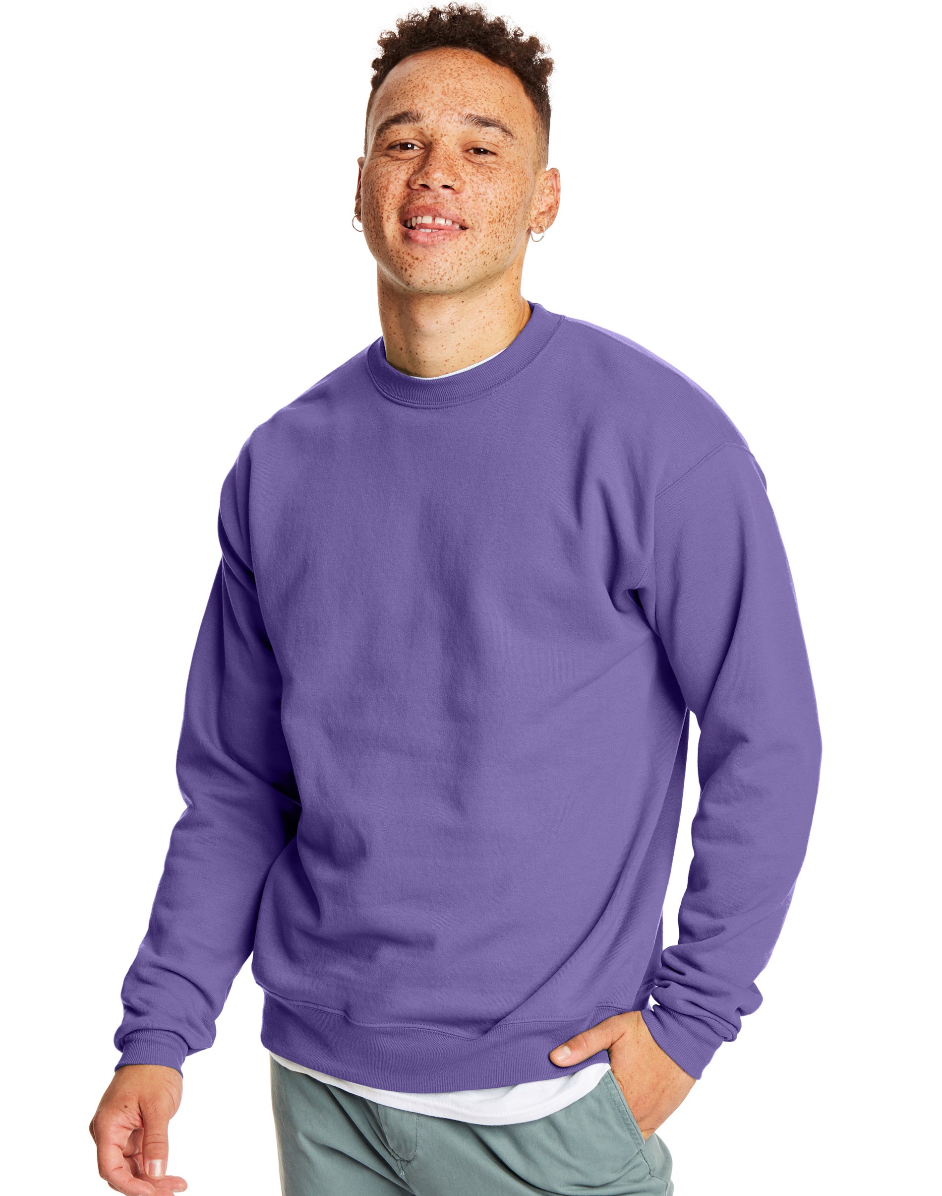 Hanes Herren EcoSmart Fleece Sweatshirt mit Rundhalsausschnitt - Bild 11 von 70